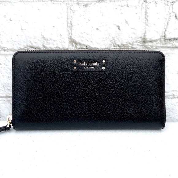 kate spade Handbags - Kate Spade Large Black Continental Leather Wallet